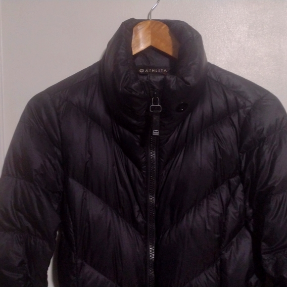 Athleta Black Puffer Jacket Women's Size Small - Picture 2 of 12